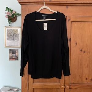Pretty, Practical and Feminine V-Neck Sweater, by Lane Bryant